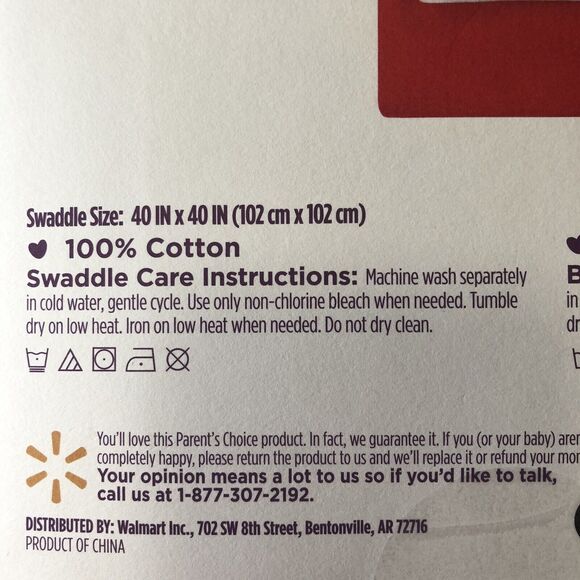 Parents Choice Muslin Red Santa Swaddle And Beanie Size infant Swaddle NIB - Picture 4 of 7